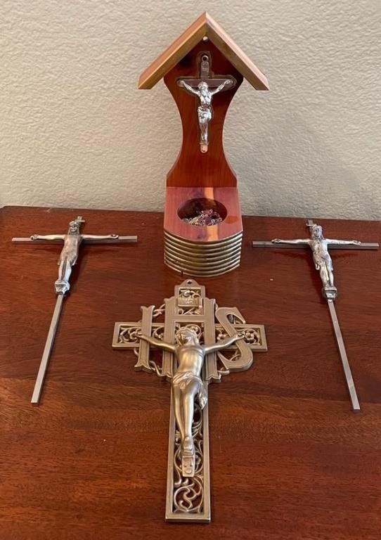 F - 3 CRUCIFIX & ROSARY HOLDER (A29)