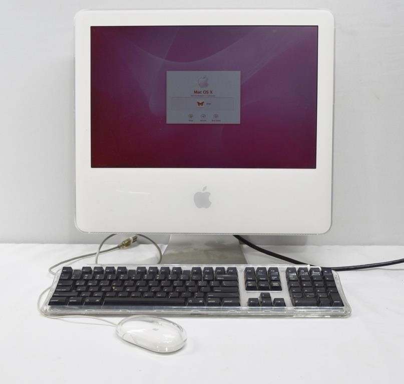 Retro Apple Computer, Keyboard, & Mouse