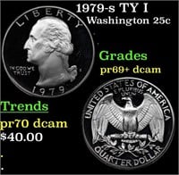 Proof 1979-s TY I Washington Quarter 25c Grades GE