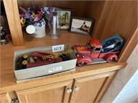 Metal Truck, Car & Wooden Toys