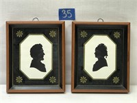Wallace Nutting, Lincoln & Mary Todd Silhouettes