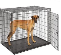 Pets Double Door 54"Dog Crate XXL Dogs  Black