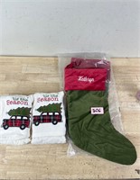 Christmas Stockings and dish towels