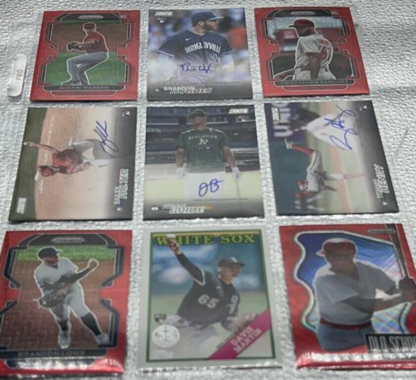Topps basesball cards  some autographed