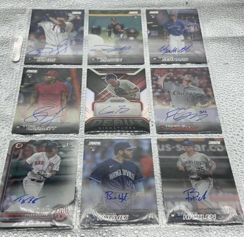 Topps basesball cards  autographed