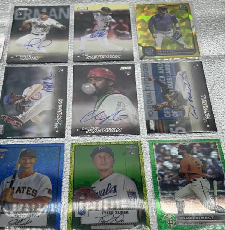 Topps baseball cards  autographed
