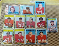 1972 TOPPS FOOTBALL 13 CARD LOT W/ JAN STENERUD