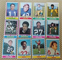 1974 TOPPS FOOTBALL 12 CARD LOT