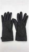 Leather Gloves Black Sz M/l Womens