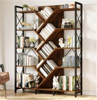Mong 70" H x 55"W Display Shelves Wood Etagere