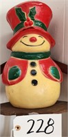 Vintage Snowman BlowMold, Damage