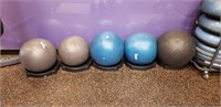 Five TKO fitness balls