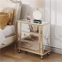 DWVO Gold Mirrored 3 Drawer Dressers  23