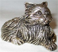 Sterling Silver Cat Miniature Figurine 50.2 Grams