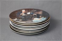 8 Nornman Rockwell Collector Plates