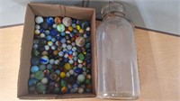 MIXED VINTAGE MARBLES & SHOOTERS-CLAY,GLASS,ETC
