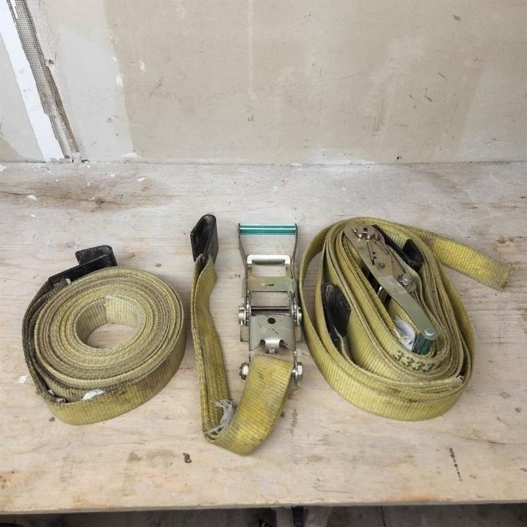 2 Ratchet Straps 2" x 25'.  2x$