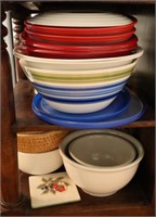 Mixing Bowls, Tea Kettle, Food Storage Containers+