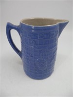 Blue Stoneware Grapevine Picther