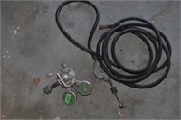 gauge set and hose with pressure regulator