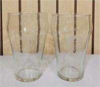 2 Pc Lot - Oversized Coke Glasses