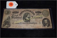 CONFEDERATE STATES OF AMERICAN 1864 $100.00 BILL