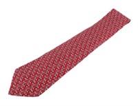 Hermes Silk Horse Patterned Necktie