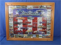 Framed American Automobile Puzzle