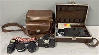 Cameras; Accessories & Cases Lot Collection