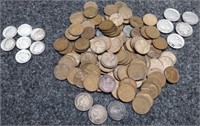 Wheat, IH Pennies, Buffalo Nickels & Silver Dimes