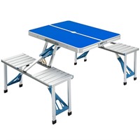 $100  Folding Aluminum Outdoor Picnic Table Chair
