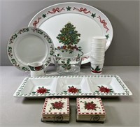 Christmas Serving Accessories - Indiana Glass, Gib
