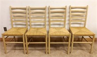 LADDER BACK STYLE KITCHEN CHAIRS (4)