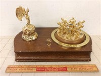 WOOD AND BRASS DECOR/ TROPHY