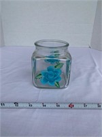 Painted Glass jar