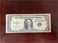 1935 G $1 Dollar Silver Certificate with blue seal