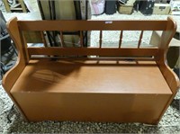 PAINTED STORAGE BENCH 41.5"W