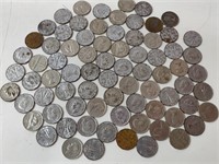 Mixed Canadian 5 Cent Coins