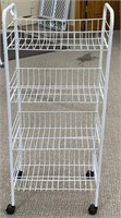 2 - Metal Rolling Basket Stands