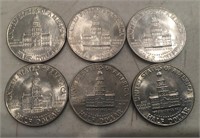 (6) 1976 Bicentennial Kennedy Half Dollars