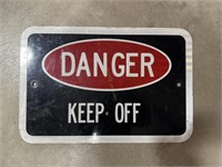 METAL DANGER KEEP OFF CONSTRUCTION SIGN