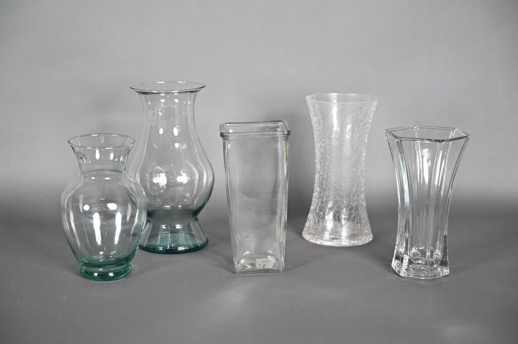 Glass Vases - Hand Blown, Crackle