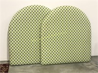 Lot Of Two Fabric Covered Twin Headboards