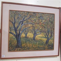 FRANCES DICKIE - ORIG FOREST SCENE PAINTING