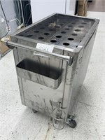 Stainless Ice Well Serving Cart