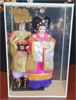 Antique Chinese Dolls In Presentation Case 16 x 10
