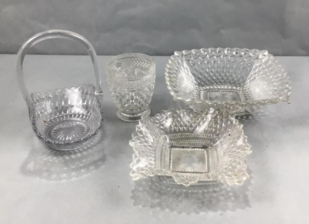 Clear glass dishes