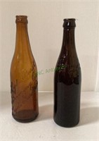 Two antique bottles Hyde Park Brewing Company,