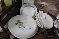 MILK GLASS PLATES - FISH SERVING PLATTERS