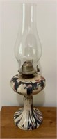 Glass oil lamp- painted